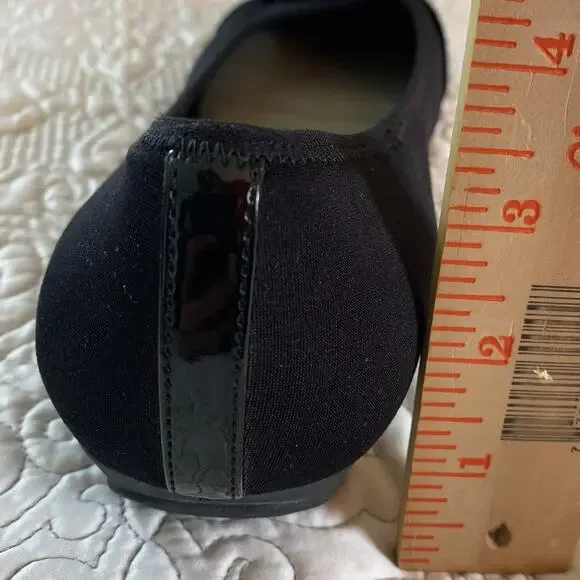 Anne Klein Black Flats with Silver Accents - Picture 9 of 10